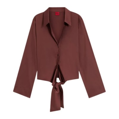 дамски,блузи,hugo,errika,10260682,red,long,sleeve,blouse,brown,(brown,overflow)