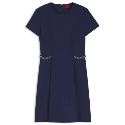 рокля,дамски,поли,и,рокли,hugo,kaelyn,10280513,red,short,sleeve,short,dress,blue,(medium,blue)