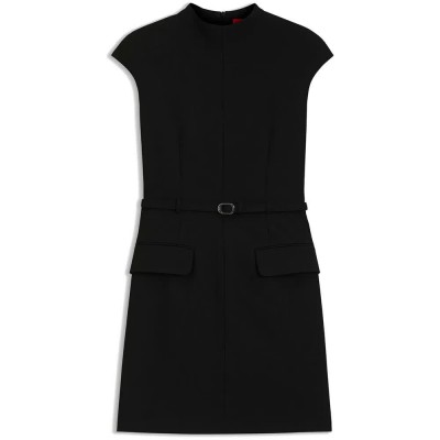 рокля,дамски,поли,и,рокли,hugo,kalunia,10233791,red,short,sleeve,short,dress,black,(black)