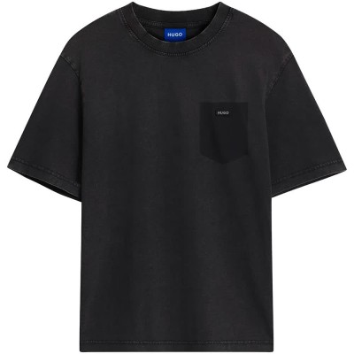 тениска,мъжки,тениски,дамски,тениски,hugo,nemin,10277382,blue,t,shirt,black,(black)