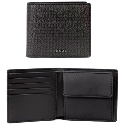 портфейли,и,портмонета,hugo,quantic,4cc,10278014,red,wallet,black,(black)