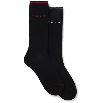 чорапи,мъжки,чорапи,дамски,чорапи,hugo,retro,10280475,red,crew,socks,2,pairs,black,(black)