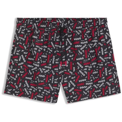 бански,гащета,мъжки,бански,костюми,hugo,ryu,10281180,red,swimming,shorts,black,(open,grey)