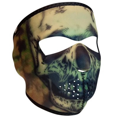 други,аксесоари,zan,headgear,neoprene,digi,wood,tie,dye,skull,face,mask,brown,(black,tan)