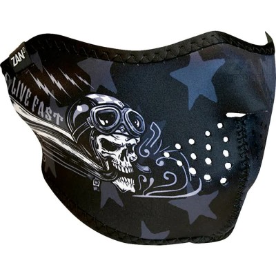 други,аксесоари,zan,headgear,neoprene,skull,live,face,mask,blue,black,(black,blue,gray,white)