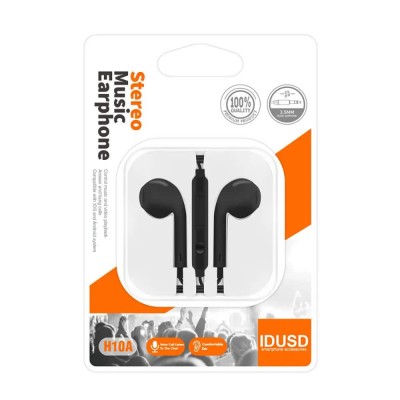 слушалки,слушалки,idusd,h10a,earphones,black,(white)
