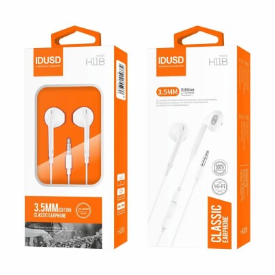 слушалки,слушалки,idusd,h11b,earphones,white,(black)