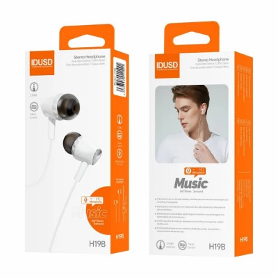 слушалки,слушалки,idusd,h19b,earphones,white,(black)