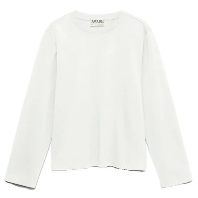 тениска,мъжки,тениски,дамски,тениски,aware,naima,long,sleeve,t,shirt,white,(snow,white)