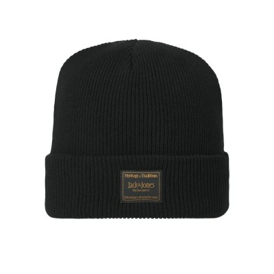 шапка,всички,шапки,jack,&,jones,attitude,beanie,black,(black)