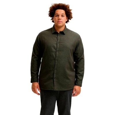 риза,с,дълъг,ръкав,дамски,ризи,мъжки,ризи,jack,&,jones,field,melange,plus,size,long,sleeve,shirt,green,(rosin)