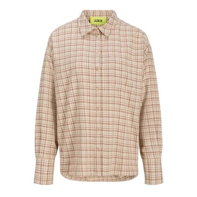 карирана,риза,дамски,ризи,мъжки,ризи,jack,&,jones,jamie,jjxx,long,sleeve,shirt,beige,(brindle,checks)