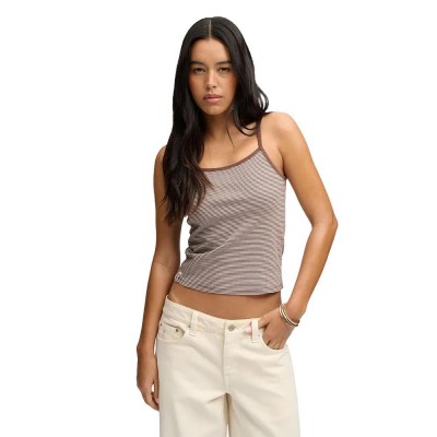 потник,дамски,топове,superdry,athletics,essentials,stripe,cami,nb,sleeveless,top,beige,(chestnut,brown,stripe)