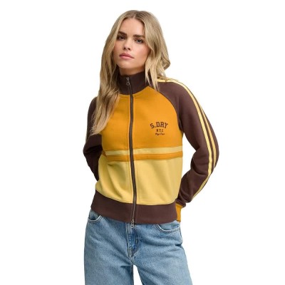 блуза,дамски,блузи,superdry,cult,full,zip,sweatshirt,yellow,(french,roast,brn,coast,yellow)