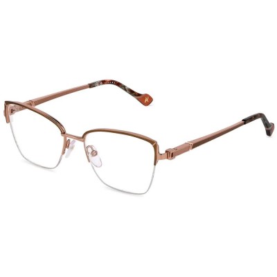 очила,yalea,vya268,17x51x140mm,reading,glasses,brown,(shiny,red,gold,color,parts)