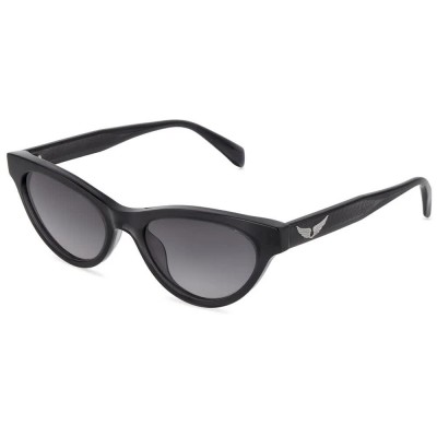 слънчеви,очила,слънчеви,очила,zadig&voltaire,szv522,18x53x140mm,woman,sunglasses,black,(shiny,clear,dark,grey)