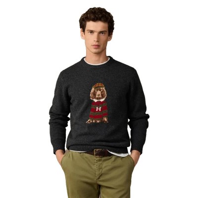 блуза,мъжки,пуловери,дамски,пуловери,hackett,hm7000259,sweater,black,(charcoal,grey)