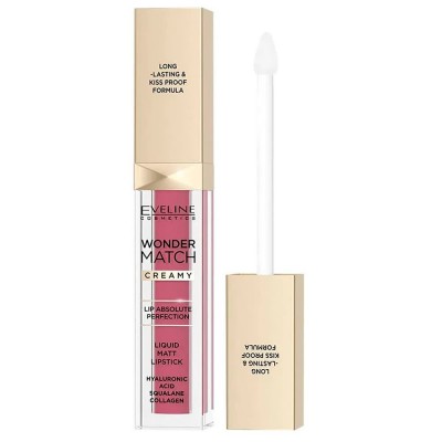 специфични,козметични,продукти,eveline,wonder,match,creamy,matt,no,03,mauve,lip,gloss,pink