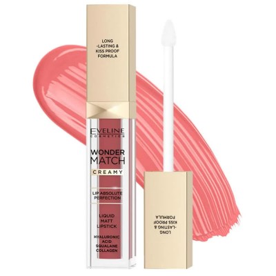 специфични,козметични,продукти,eveline,wonder,match,creamy,matt,no,08,cashmere,rose,lip,gloss,pink