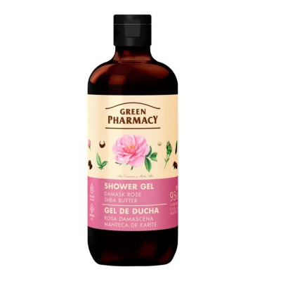 хигиена,тяло,green,pharmacy,damask,rose,&,shea,butter,500ml,shower,gel,clear