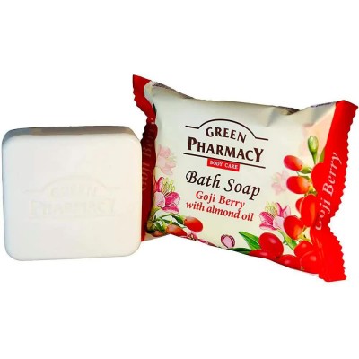 хигиена,тяло,green,pharmacy,goji,berry,with,almond,100g,bar,of,soap,beige