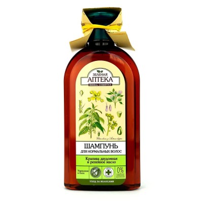 хигиена,коса,green,pharmacy,normal,hair,nettle,&,burdock,350ml,hair,oil,red