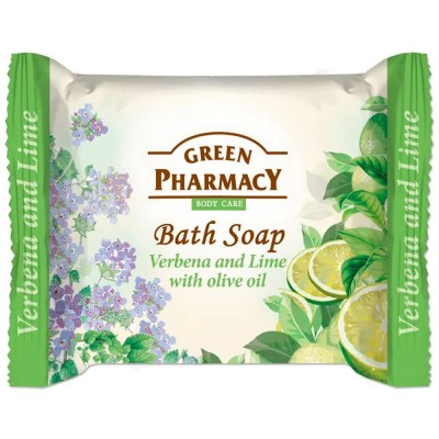 хигиена,тяло,green,pharmacy,verbena,lime,with,olive,100g,bar,of,soap,clear