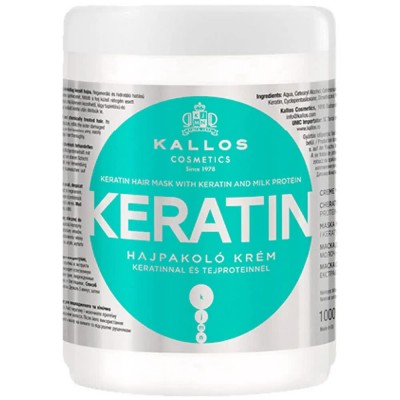 специфични,козметични,продукти,kallos,keratin,1l,hair,mask,clear,(no,color)