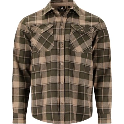 карирана,риза,дамски,ризи,мъжки,ризи,whistler,bargo,checked,long,sleeve,shirt,brown,(fallen,rock)