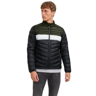 яке,мъжки,якета,дамски,якета,и,палта,jack,&,jones,hero,collar,puffer,jacket,green,black,(rosin)