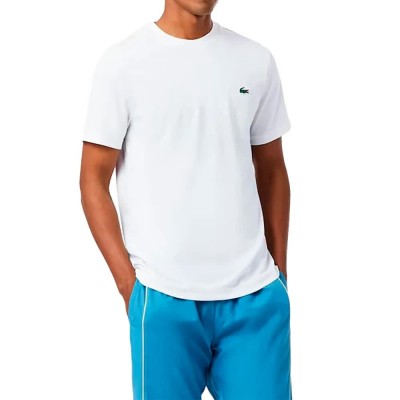 тениска,мъжки,тениски,дамски,тениски,lacoste,ultra,dry,printed,short,sleeve,t,shirt,white,(white)