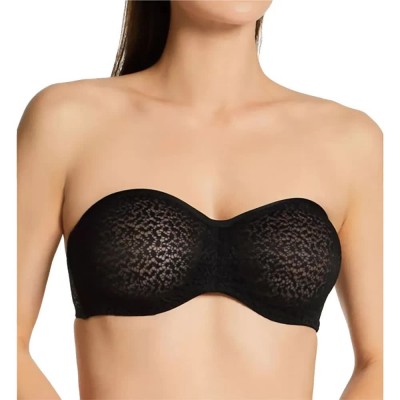 дамско,бельо,дамски,бикини,и,танкини,dkny,modern,lace,strapless,bra,black,(black)