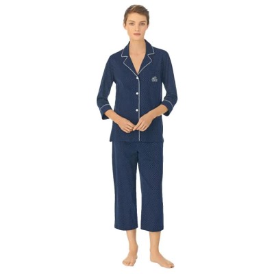 пижама,дамски,пижами,lauren,bingham,long,sleeve,pyjama,blue,(navy)