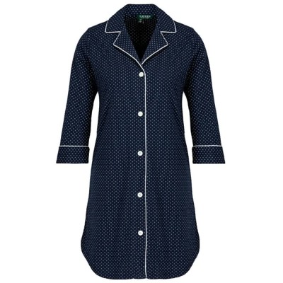 дамски,пижами,lauren,3,4,sleeve,nightgown,blue,(navy)