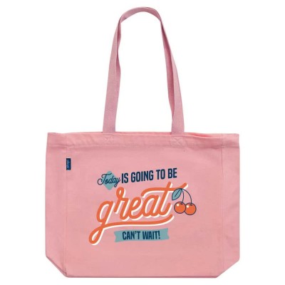 чанта,всички,чанти,mr,wonderful,today,is,going,to,be,great,can´t,wait!,tote,bag,pink,(pink)