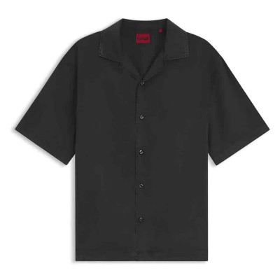 риза,с,къс,ръкав,дамски,ризи,мъжки,ризи,hugo,exolino,10278363,red,short,sleeve,shirt,black,(black)