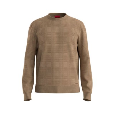 блуза,мъжки,пуловери,дамски,пуловери,hugo,simoh,10281263,red,sweater,brown,(beige,overflow)