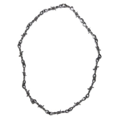 бижутерия,urban,classics,barbed,wire,necklace,silver,(gunmetal)