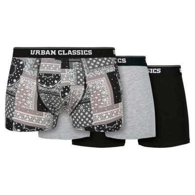 боксерки,мъжко,бельо,urban,classics,tb3838,boxers,3,units,black,grey,(bandana,grey,grey,black)