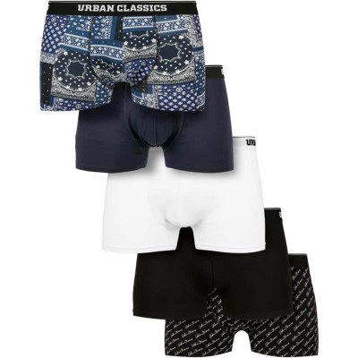 боксерки,мъжко,бельо,urban,classics,tb4417,boxers,5,units,multicolor,(bandana,navy,navy,white,black,script,black)