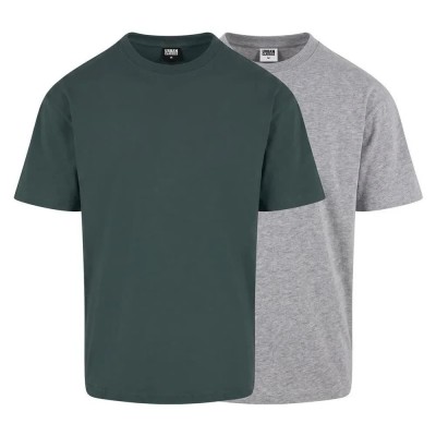 тениска,мъжки,тениски,дамски,тениски,urban,classics,tb8012a,short,sleeve,t,shirt,2,units,green,grey,(bottle,green,heather)
