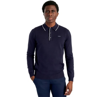 блуза,мъжки,пуловери,дамски,пуловери,calvin,klein,golf,riviera,polo,sweater,blue,(navy)