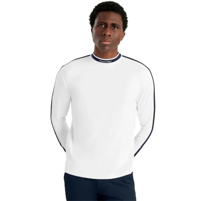 тениска,мъжки,тениски,дамски,тениски,calvin,klein,golf,torque,baselayer,long,sleeve,t,shirt,white,(white)
