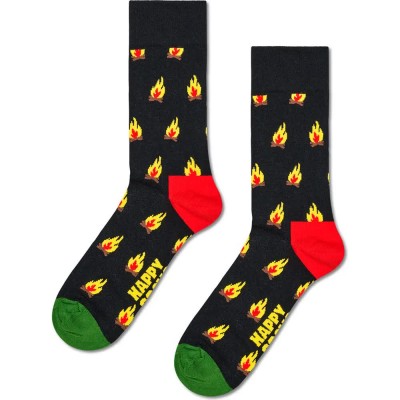 чорапи,мъжки,чорапи,дамски,чорапи,happy,socks,campfire,crew,socks,black,(multicolor)