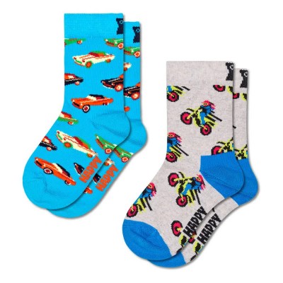 чорапи,мъжки,чорапи,дамски,чорапи,happy,socks,car,crew,socks,2,pairs,multicolor,(multicolor)