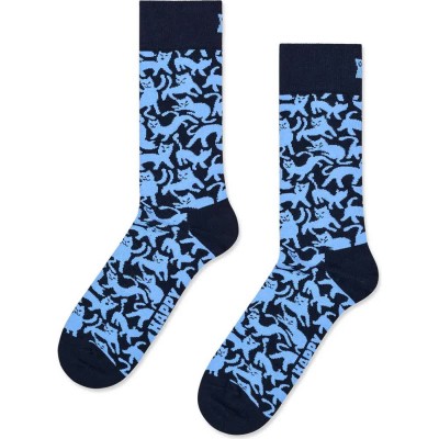 чорапи,мъжки,чорапи,дамски,чорапи,happy,socks,cat,crew,socks,blue,(navy,multi)