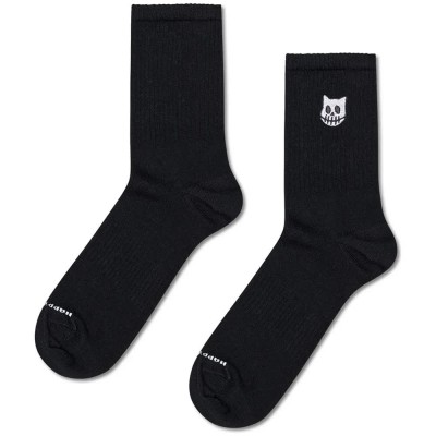 чорапи,мъжки,чорапи,дамски,чорапи,happy,socks,cat,skull,sneaker,crew,socks,black,(black,white)