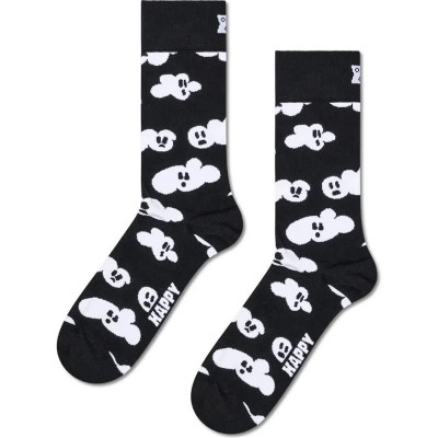 чорапи,мъжки,чорапи,дамски,чорапи,happy,socks,cloudy,ghost,socks,black,(black,white)