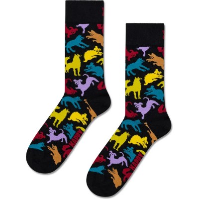 чорапи,мъжки,чорапи,дамски,чорапи,happy,socks,dog,crew,socks,black,(black,multi)
