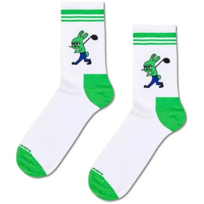 чорапи,мъжки,чорапи,дамски,чорапи,happy,socks,golf,bunny,sneaker,crew,socks,white,(white,green)